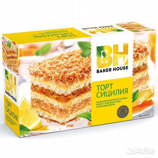 Опт - Торт бисквитный Baker House Сицилия 350г