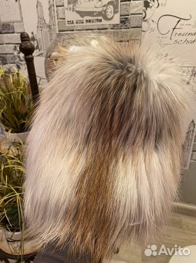 Шапка вязаная лиса