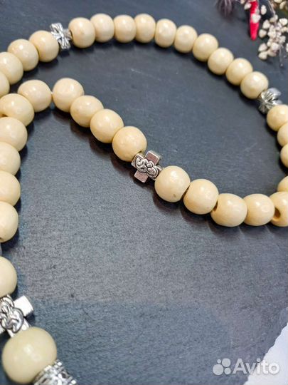 Православные деревянные чётки 40 зерен 12 мм