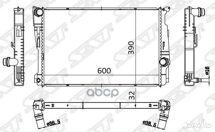 Радиатор BMW X3 10-17 / X4 14-18 BW0014 Sat