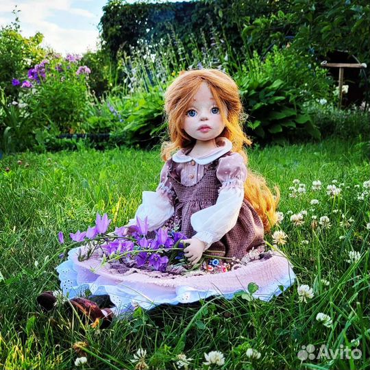 Кукла ручной работы текстильная