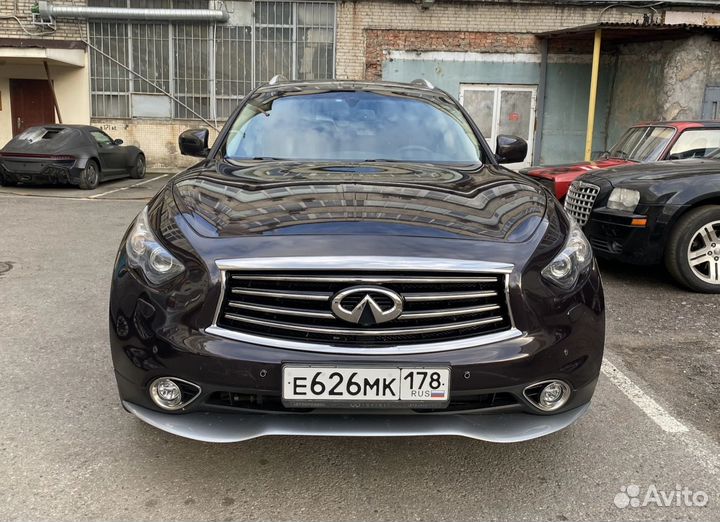 Сплиттер icon переднего бампера Infiniti fx37 qx70
