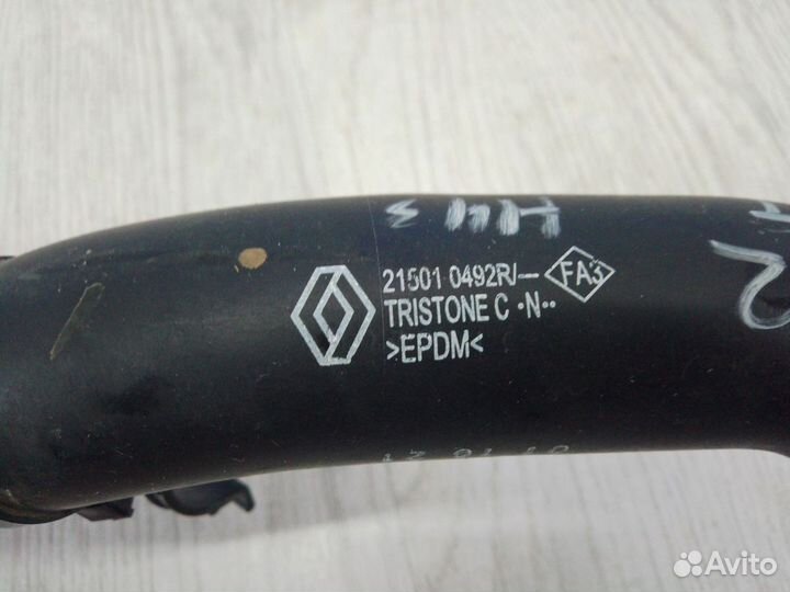 Патрубок радиатора охлаждения двс Renault duster 2