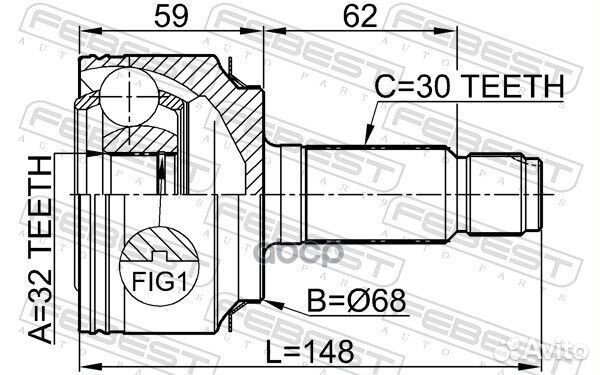 ШРУС наружный к-кт Honda CR-V 2.2CDTi 05-06