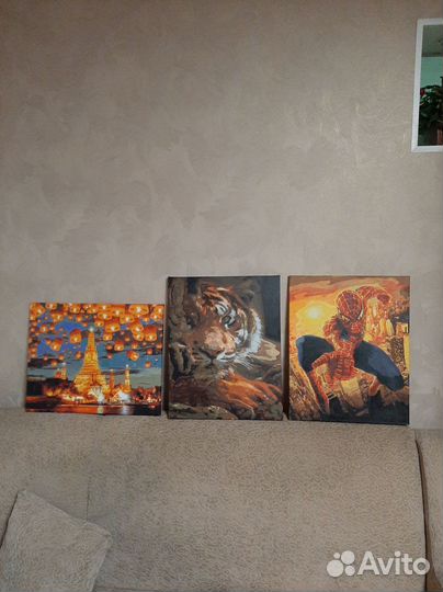 Картины по номерам раскрашенная