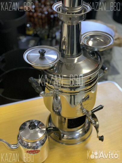 Самовар 6 л на дровах с чайником