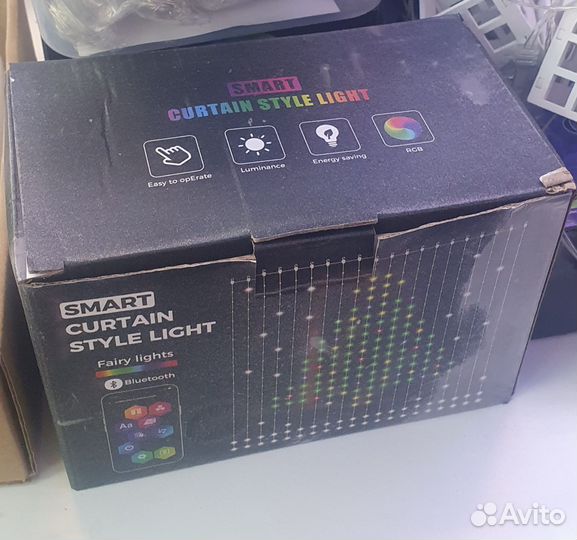 Умная смарт гирлянда-штора RGB