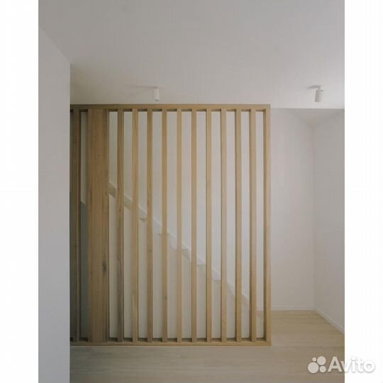 Реечные перегородки из дерева