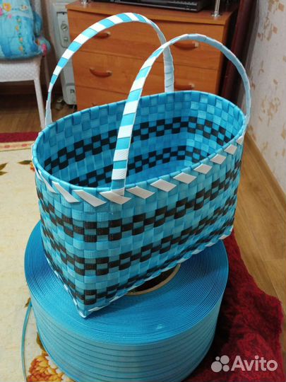 Корзины из упаковочной ленты