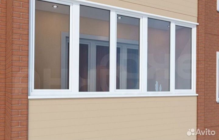 Остекление балконов и лоджий под ключ G6531