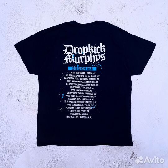Футболка мерч Dropkick Myrphys 2018 Europe Tour