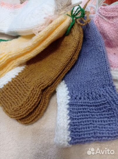 Носки короткие вязаные ручной работы женские