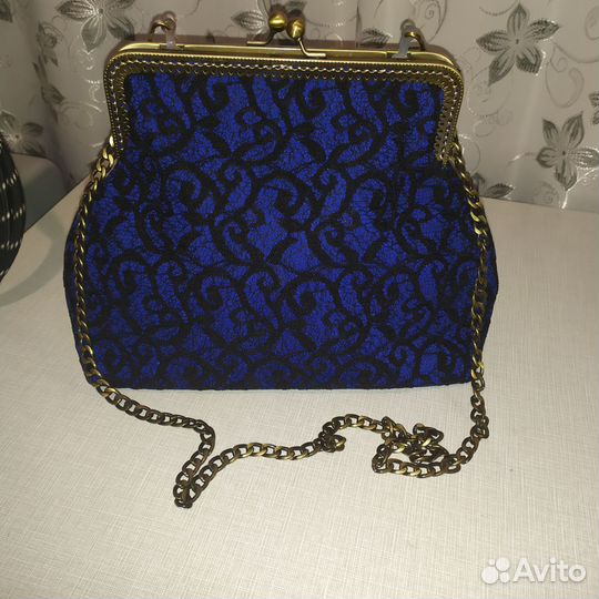 Сумка- клатч на фермуаре