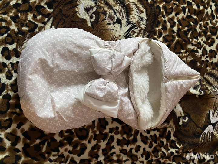 Конверт на овчине для выписки и прогулок