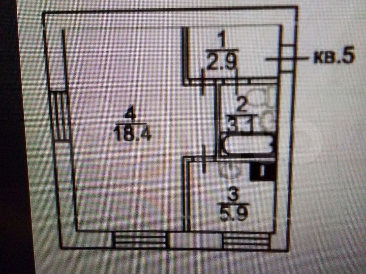 1-к. квартира, 31 м², 2/2 эт.