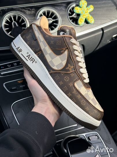 Кроссовки Nike Air Force 1 Low Louis Vuitton Brown