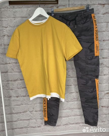 Футболка на мальчика Bershka +брюки р.164