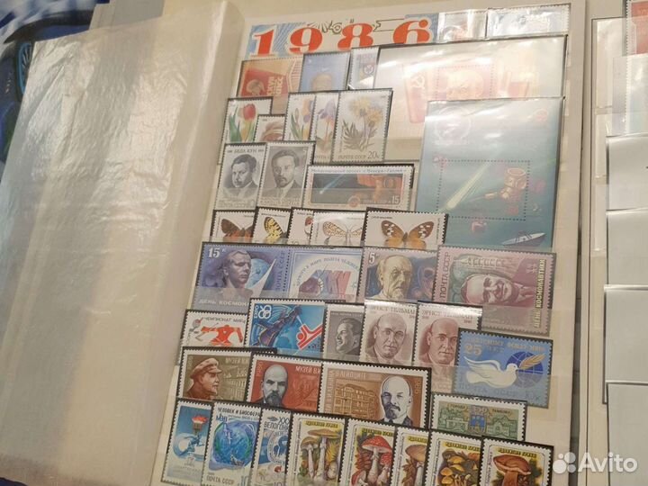 Почтовые марки 1986-й год чистые