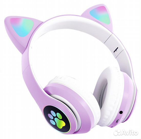 Наушники беспроводные игровые накладные, с ушками