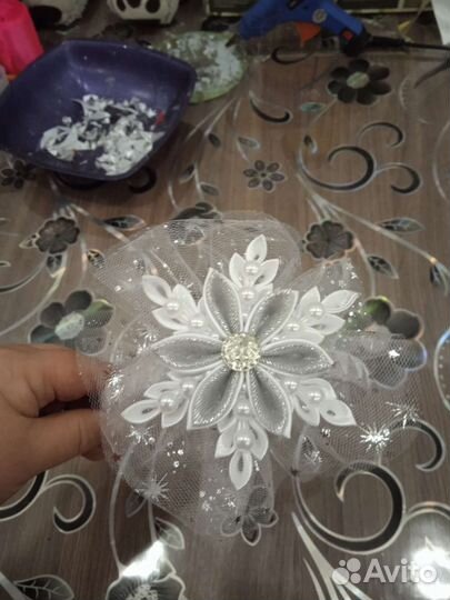 Новогодний ободок-снежинка