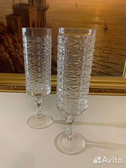 Хрустальные бокалы СССР Праздничные