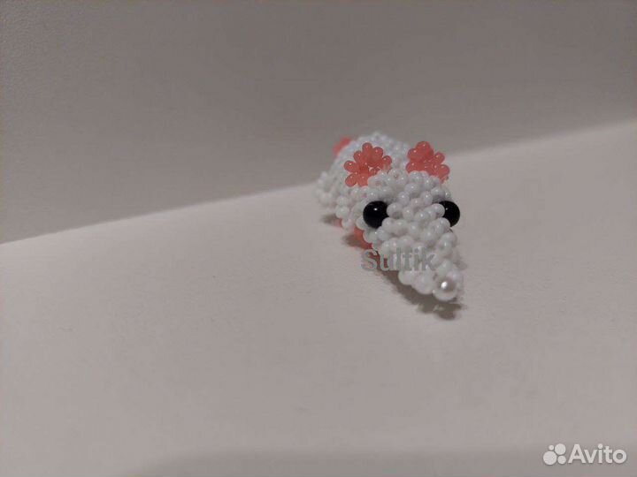 Крыска из бисера, ручная работа