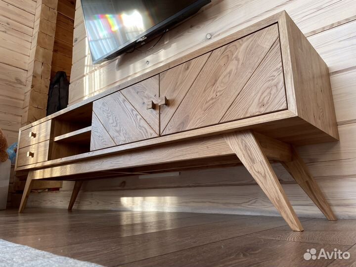 Тумба под тв консоль массив дуба