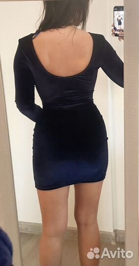 Бархатное платье женское