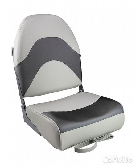 Кресло складное мягкое premium wave, цвет серый/че