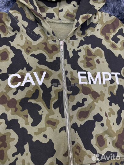 Зип худи Cav Empt камуфляж базовое зеленое