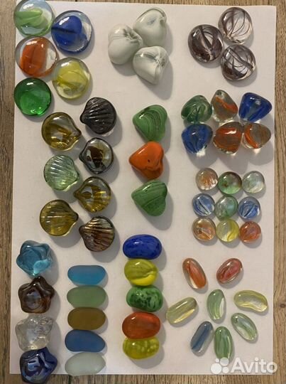 Стеклянные камушки для аквариумов и декора