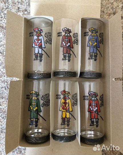 Новый набор хрустальных стаканов СССР