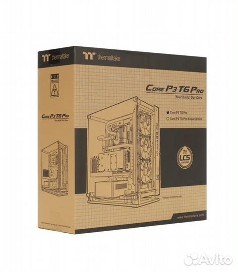 Корпус Thermaltake Core P3 TG Pro Snow, черный (CA