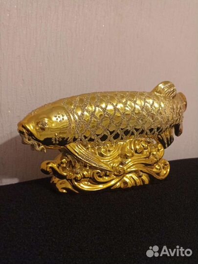 Золотая рыбка стекло сувенир