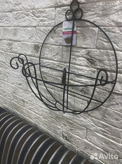 Кашпо металлическое 25х29 для цветов