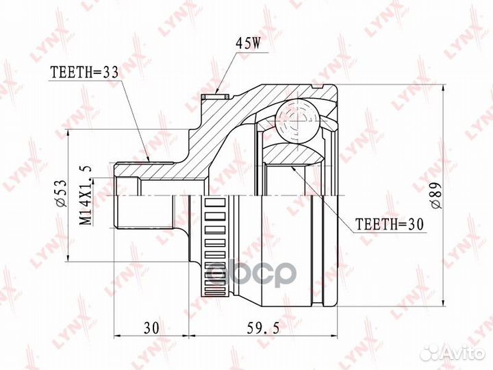 Шрус наружный lynxauto CO-1201A CO-1201A lynxauto