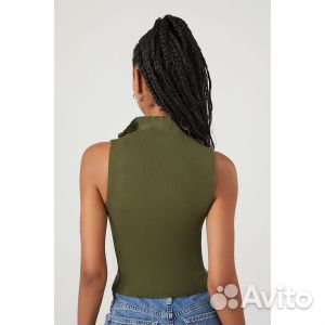 Укороченная майка вязанной вязки-свитера Forever 2