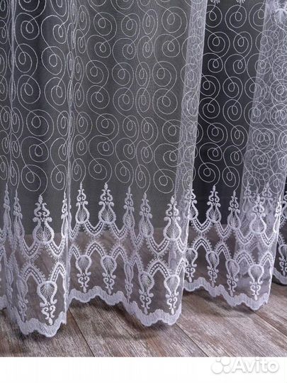 Тюль белая новая