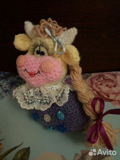 Вязаная коровка