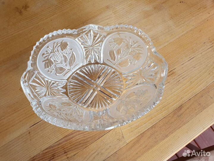 Ваза конфетница хрусталь