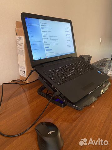 Ноутбук HP 15-ac 113ur, 15.6”,мышь,подставка