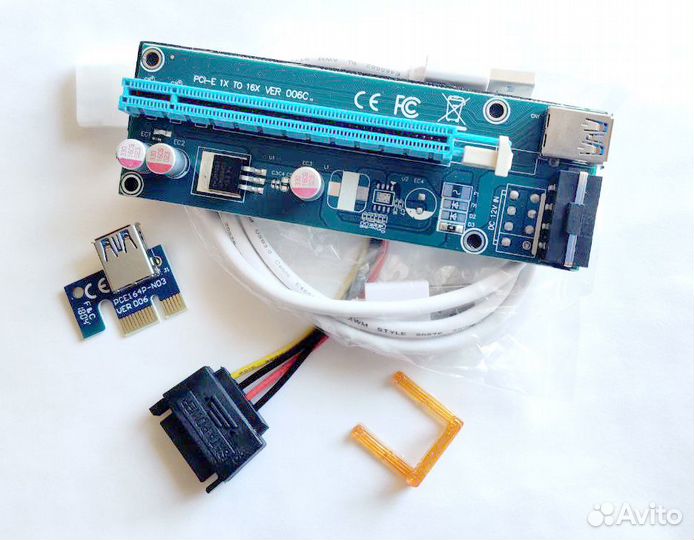 Райзеры 006, 006С, 007 - molex, 4 pin
