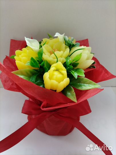 Тюльпаны из мыла