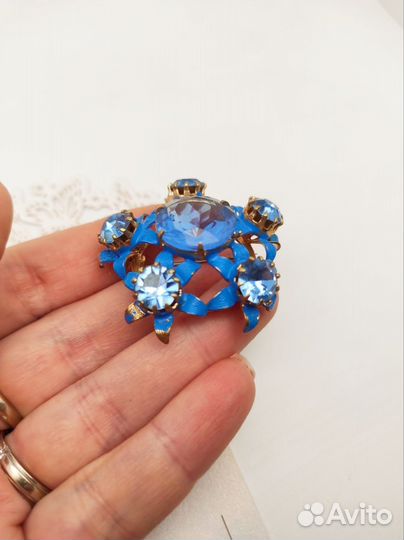 Винтажная брошь Чехословакия