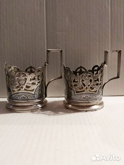 Серебряные подстаканники. СССР