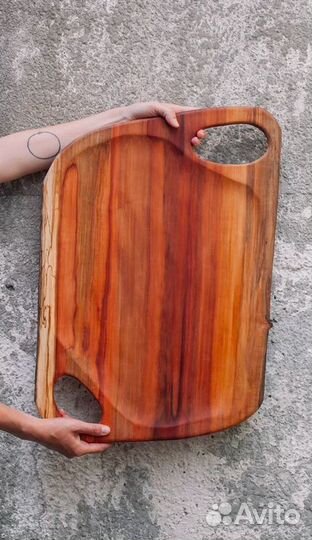 Большое блюдо-поднос для подачи из массива Груши