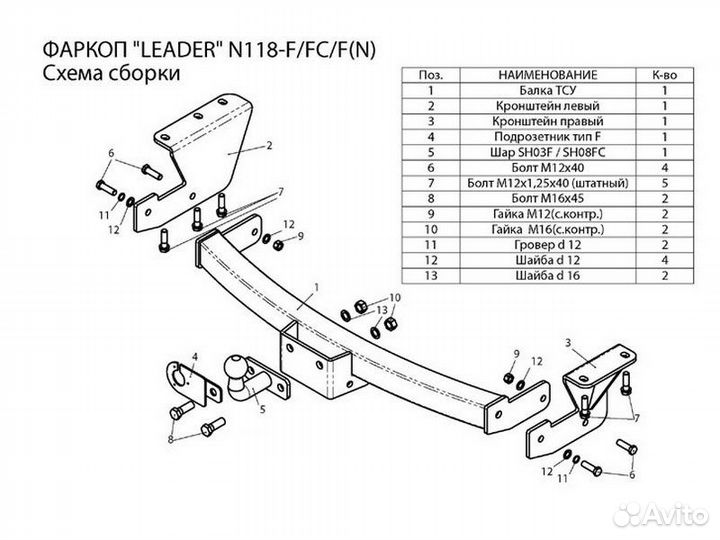 Фаркоп установка тсу Nissan Murano Z51 Restyling I
