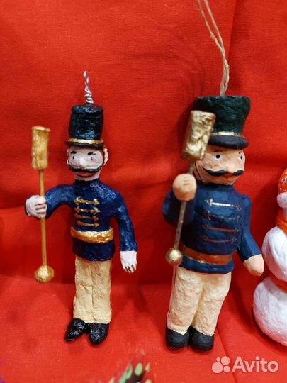 Ватные елочные игрушки