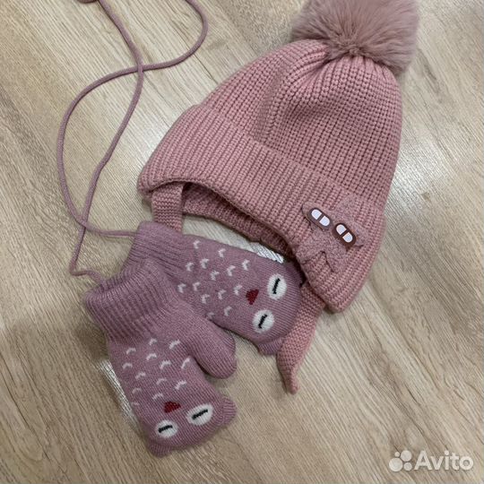 Шапки для девочки весна, зима 1-3 года