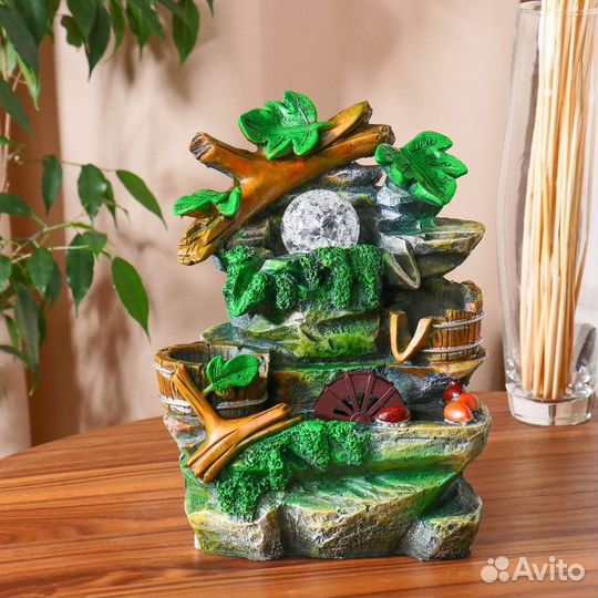 Фонтан 'Скалистый спуск' 13,5х18х27 см (с подсветк